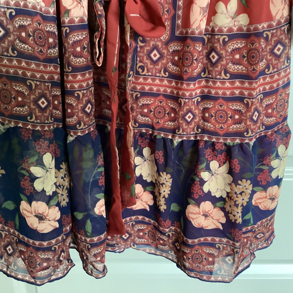 Julia Jordan High Neck Tie Belt Long Sleeve Dress, size 14 - Picture 5 of 13